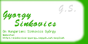 gyorgy sinkovics business card